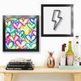 Load image into Gallery viewer, Rainbow Graffiti Hearts Framed Print
