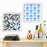 Gray Graffiti Accent Heart Framed Print