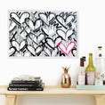 Load image into Gallery viewer, Gray Graffiti Accent Heart Framed Print

