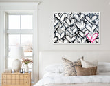 Gray Graffiti Accent Heart Framed Print