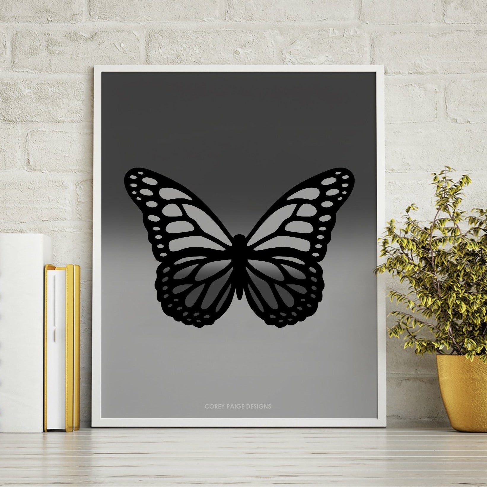 Ombré Butterfly Framed Print