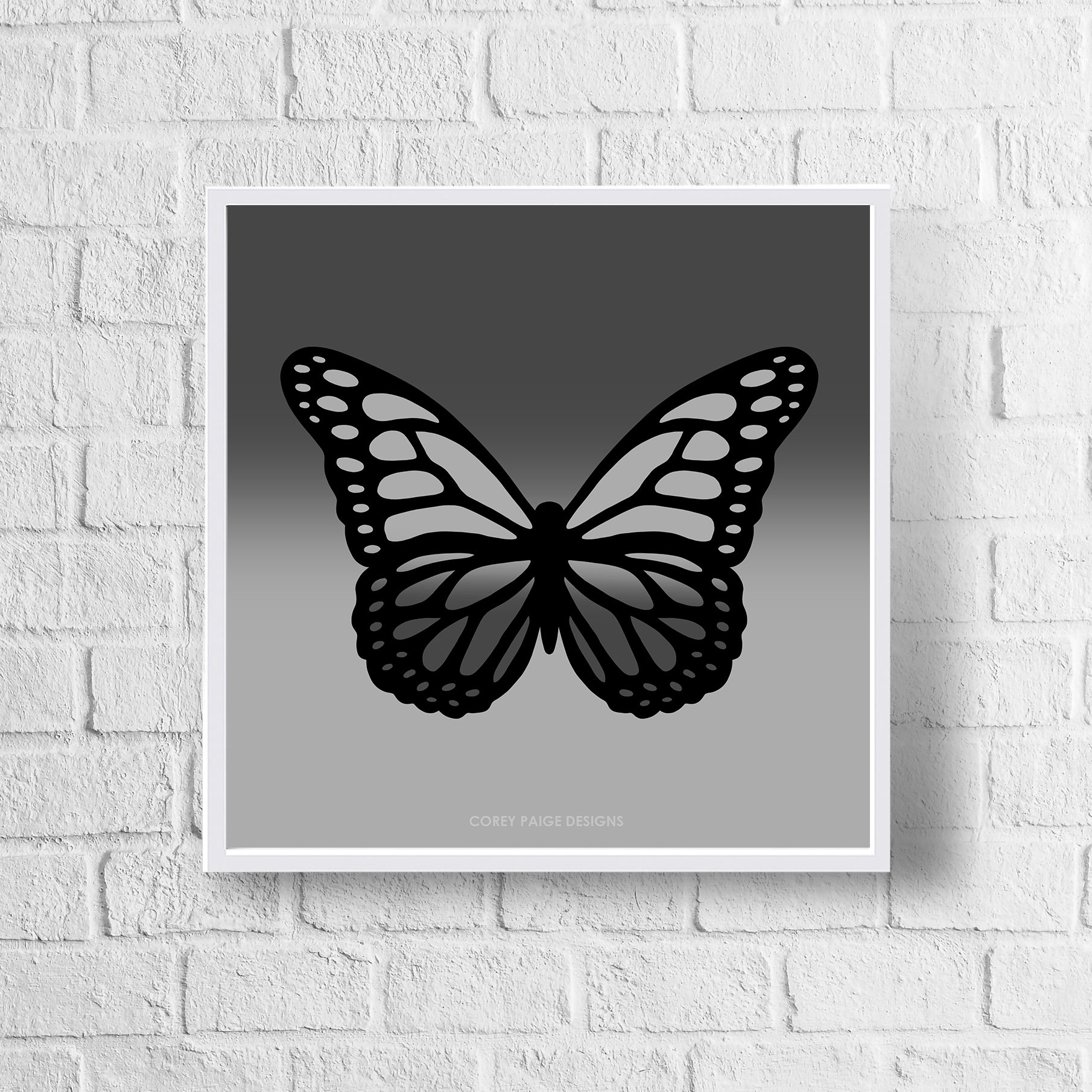 Ombré Butterfly Framed Print
