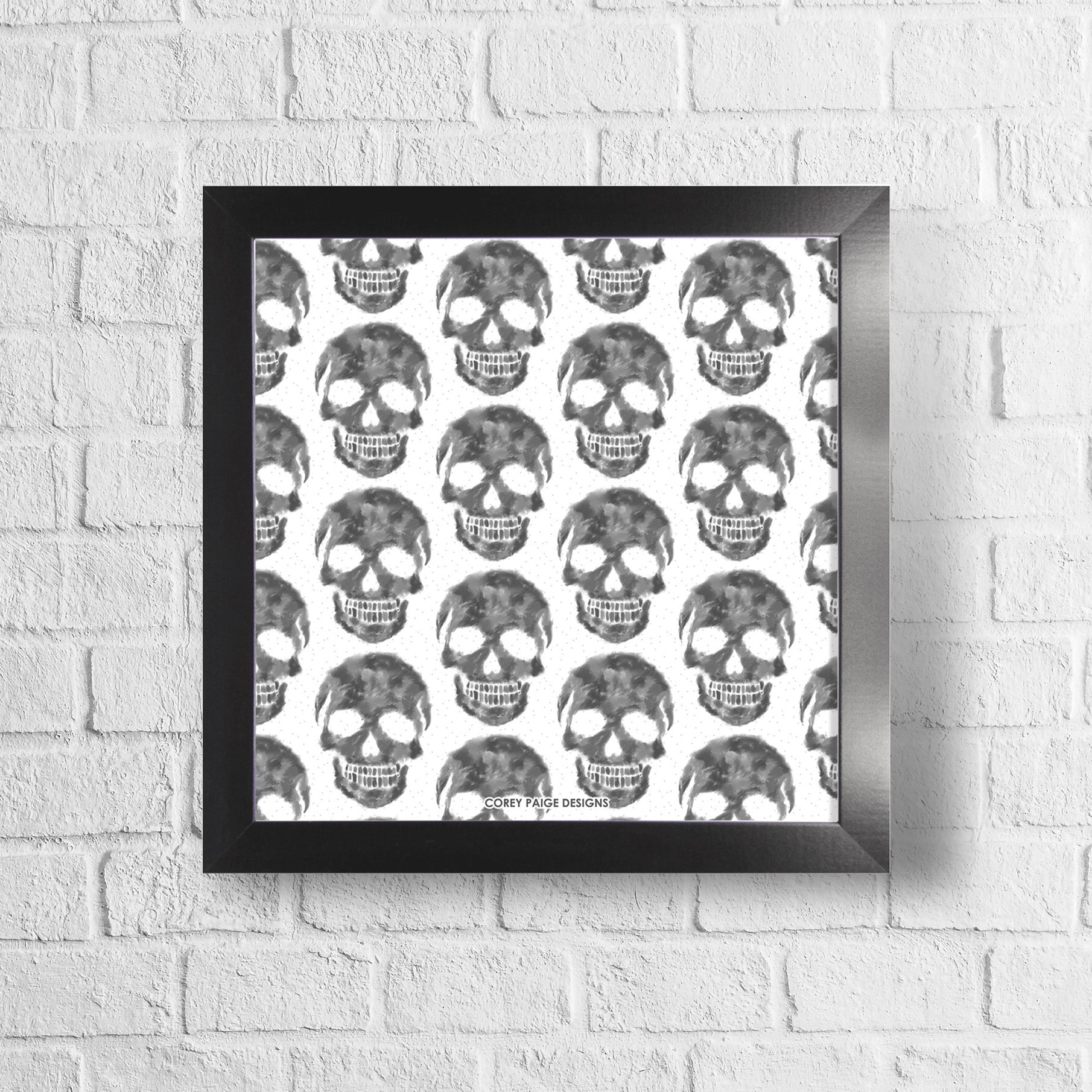 Skull Pattern Framed Print