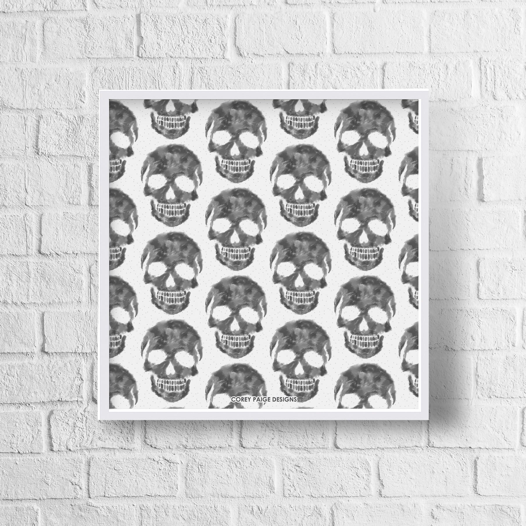 Skull Pattern Framed Print