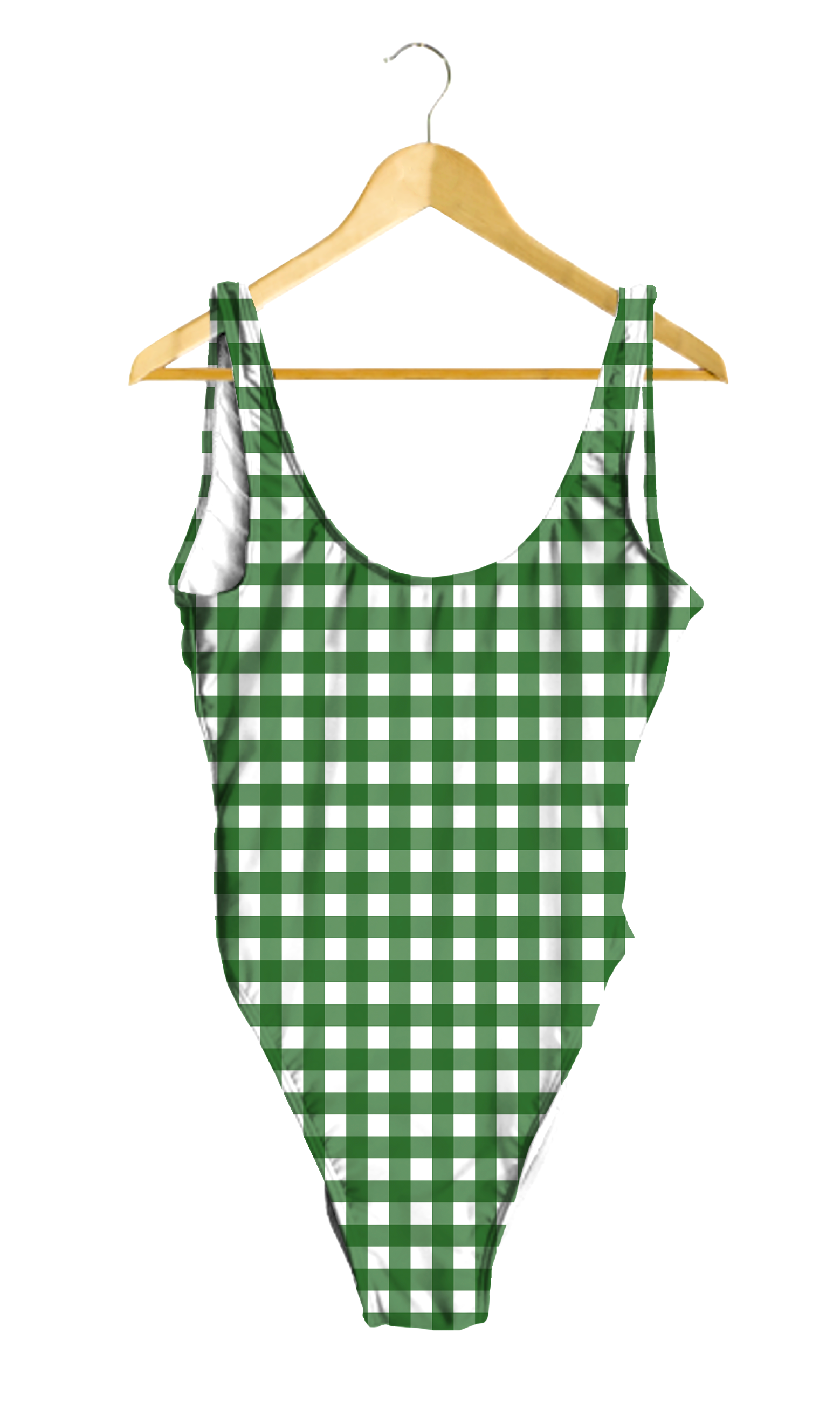 Green Gingham One-Piece