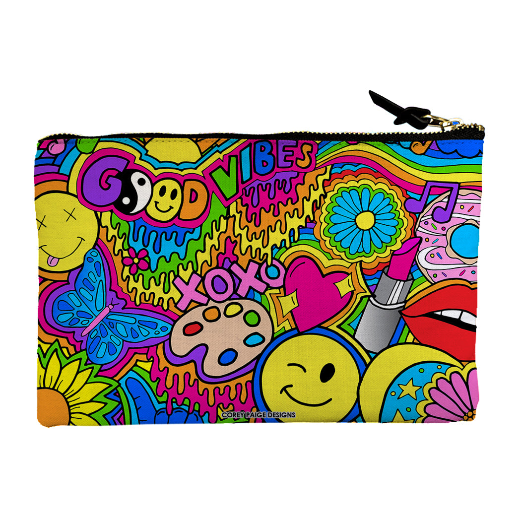 Hippie Collage Accessory Pouch
