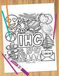 Load image into Gallery viewer, Camp Collage Coloring Sheets
