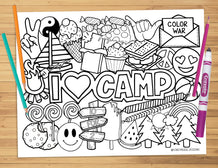 I Love Camp Coloring Sheet