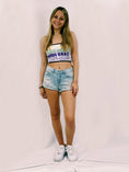 Load image into Gallery viewer, Mardi Gras Text Bandeau Top
