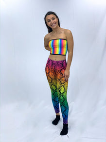Rainbow Snakeskin Leggings