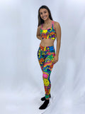 Mardi Gras Collage Sports Bra