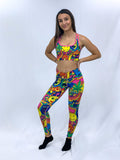 Mardi Gras Collage Sports Bra