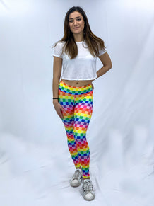 Rainbow Checkered Leggings