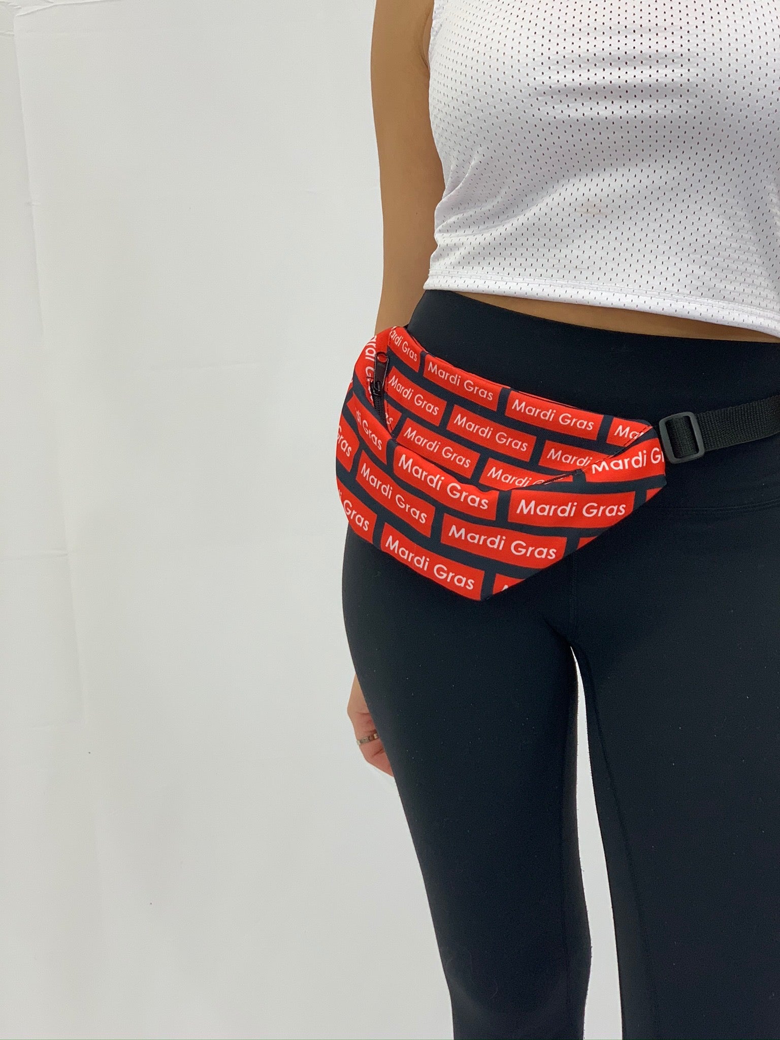 Mardi Gras Block Pattern Fanny Pack