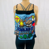 Camp Collage Drawstring Bag