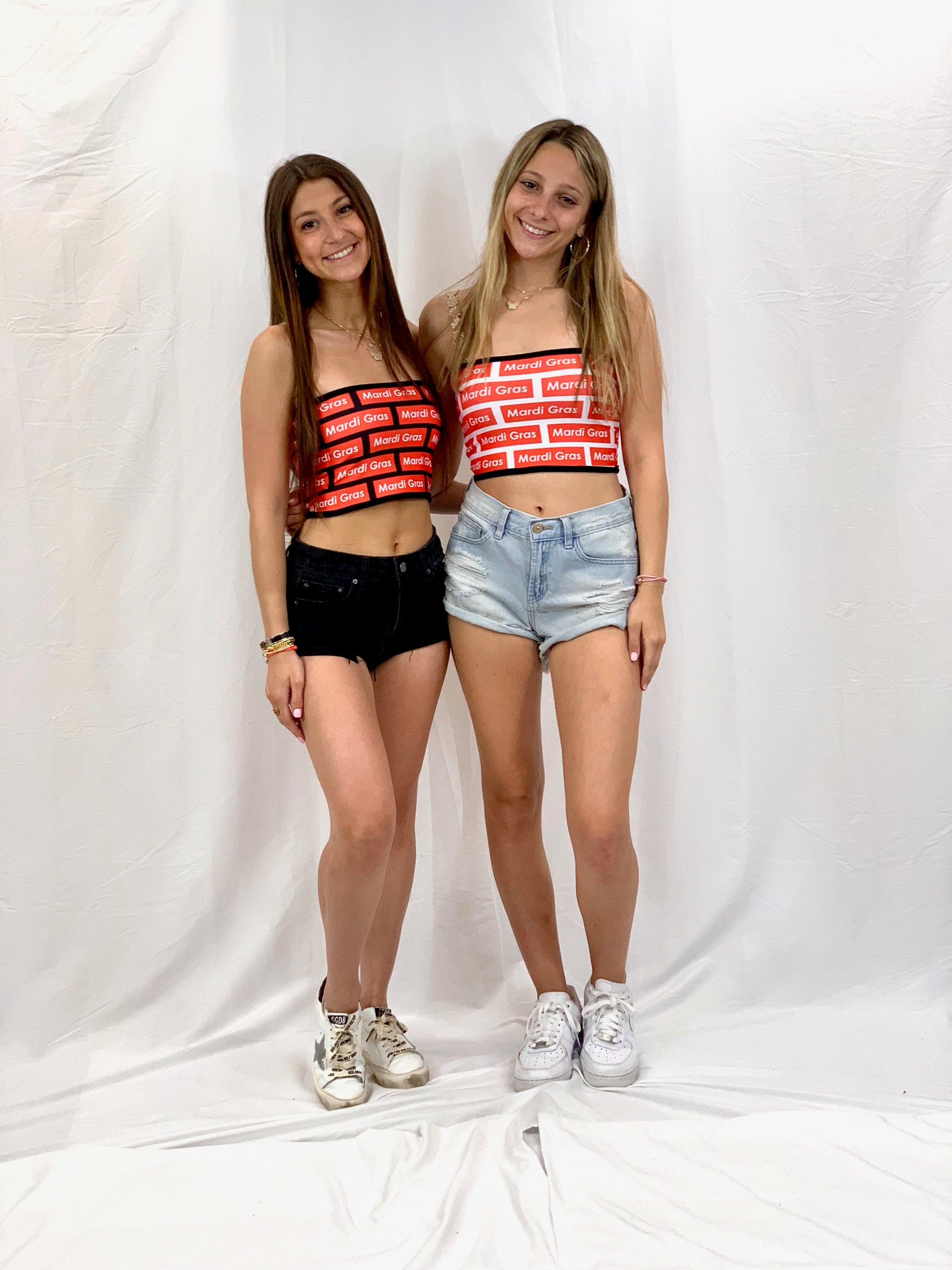 Mardi Gras Supreme Repeat Bandeau Top