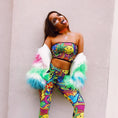 Load image into Gallery viewer, Mardi Gras Collage Bandeau Top
