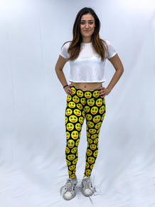 Happy Face Weed Eyes Leggings