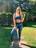 Olive and Navy Camo Sports Bra