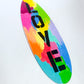 Rainbow Love Mini Surfboard