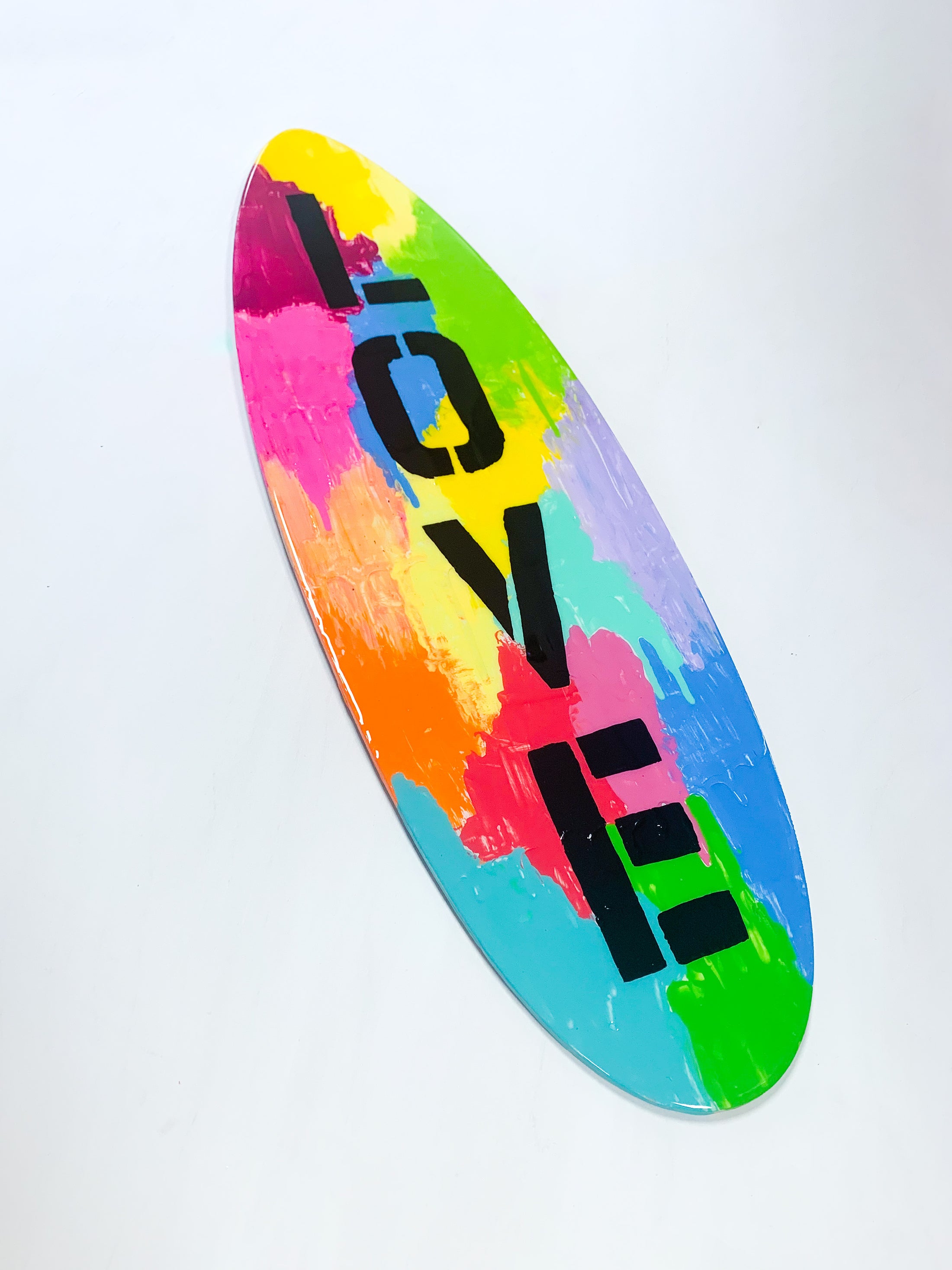 Rainbow Love Mini Surfboard