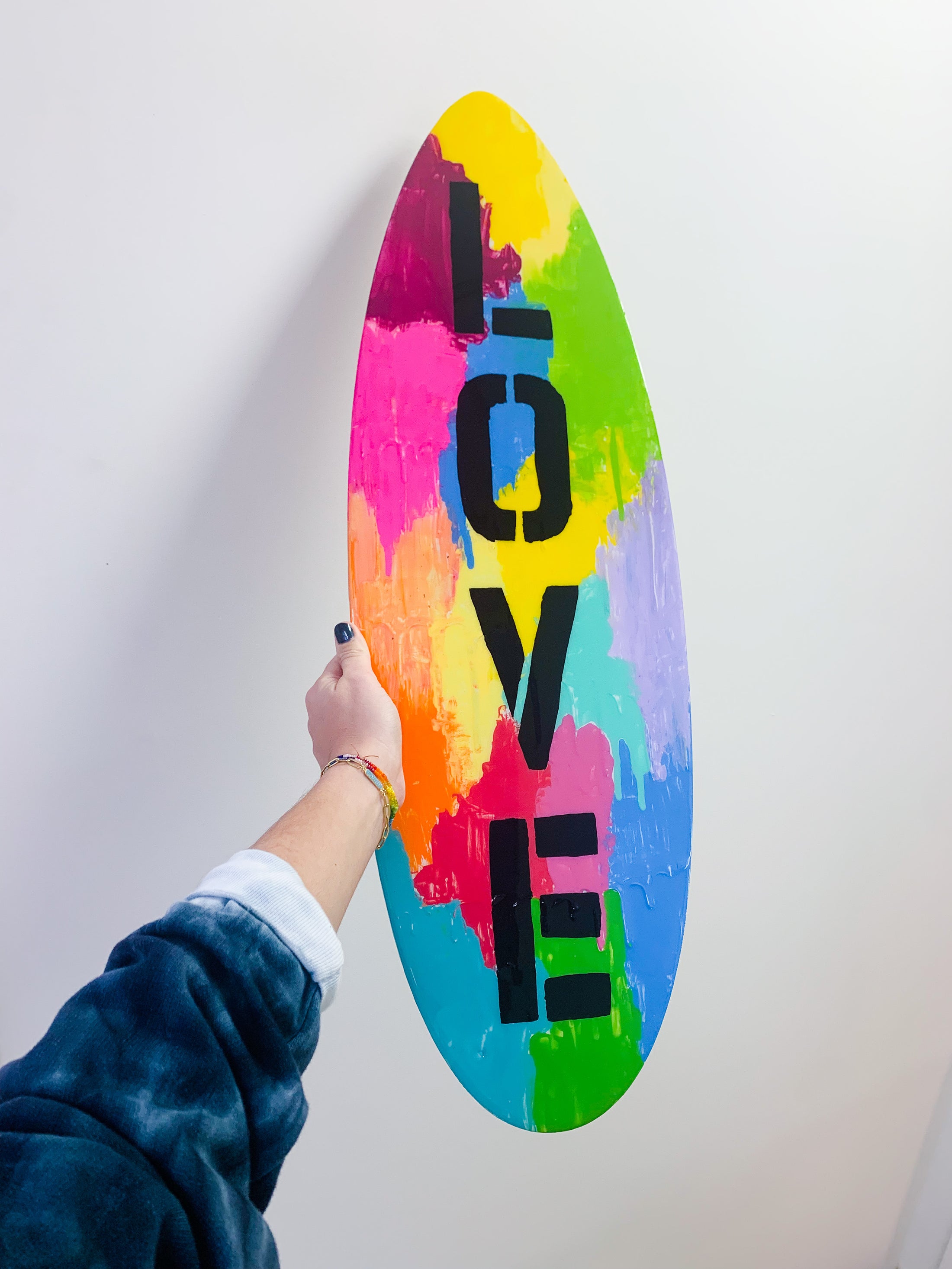 Rainbow Love Mini Surfboard