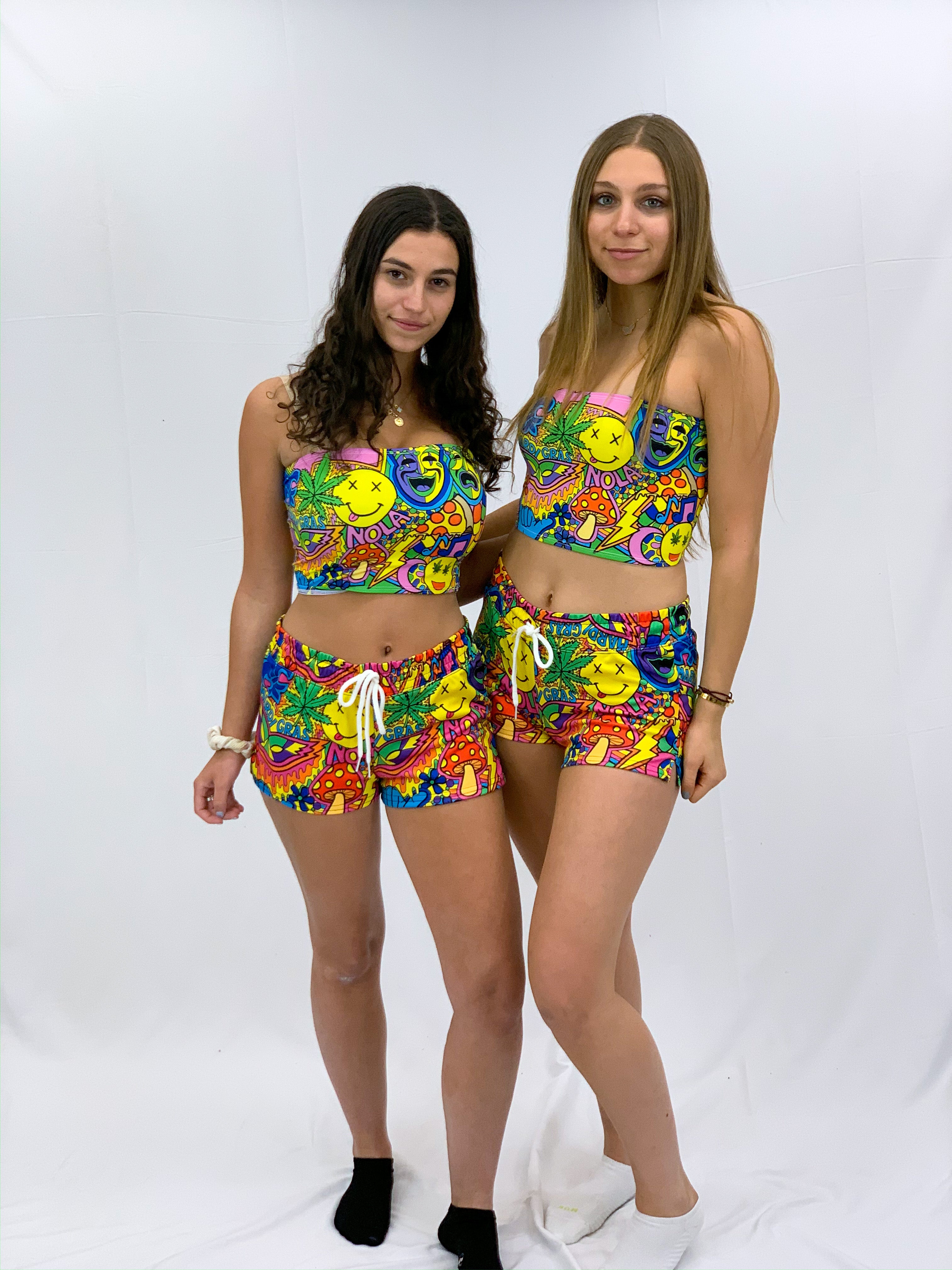 Mardi Gras Collage Shorts
