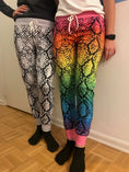 Load image into Gallery viewer, Rainbow Snakeskin Joggers
