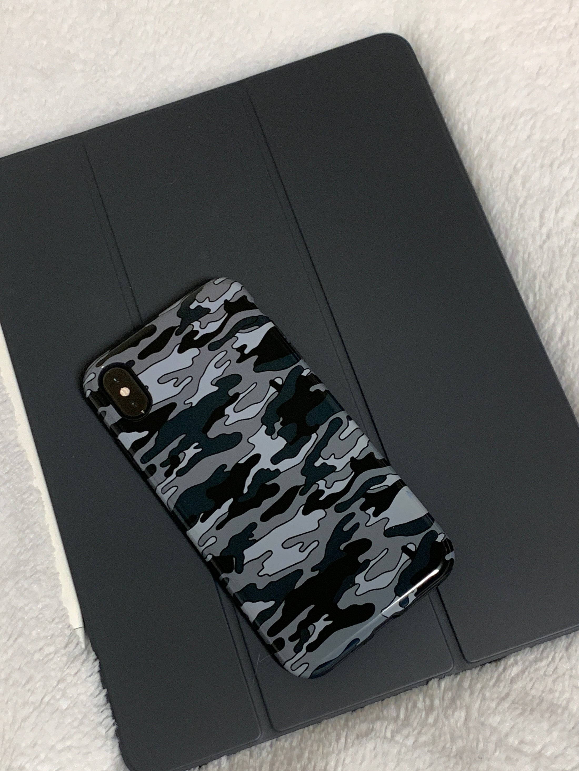 Gray Camouflage iPhone Case
