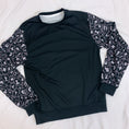 Load image into Gallery viewer, Gray Cheetah Sleeves Crew Neck Sweatshirt
