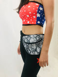 Load image into Gallery viewer, Red & Blue Split Stars Tube Top
