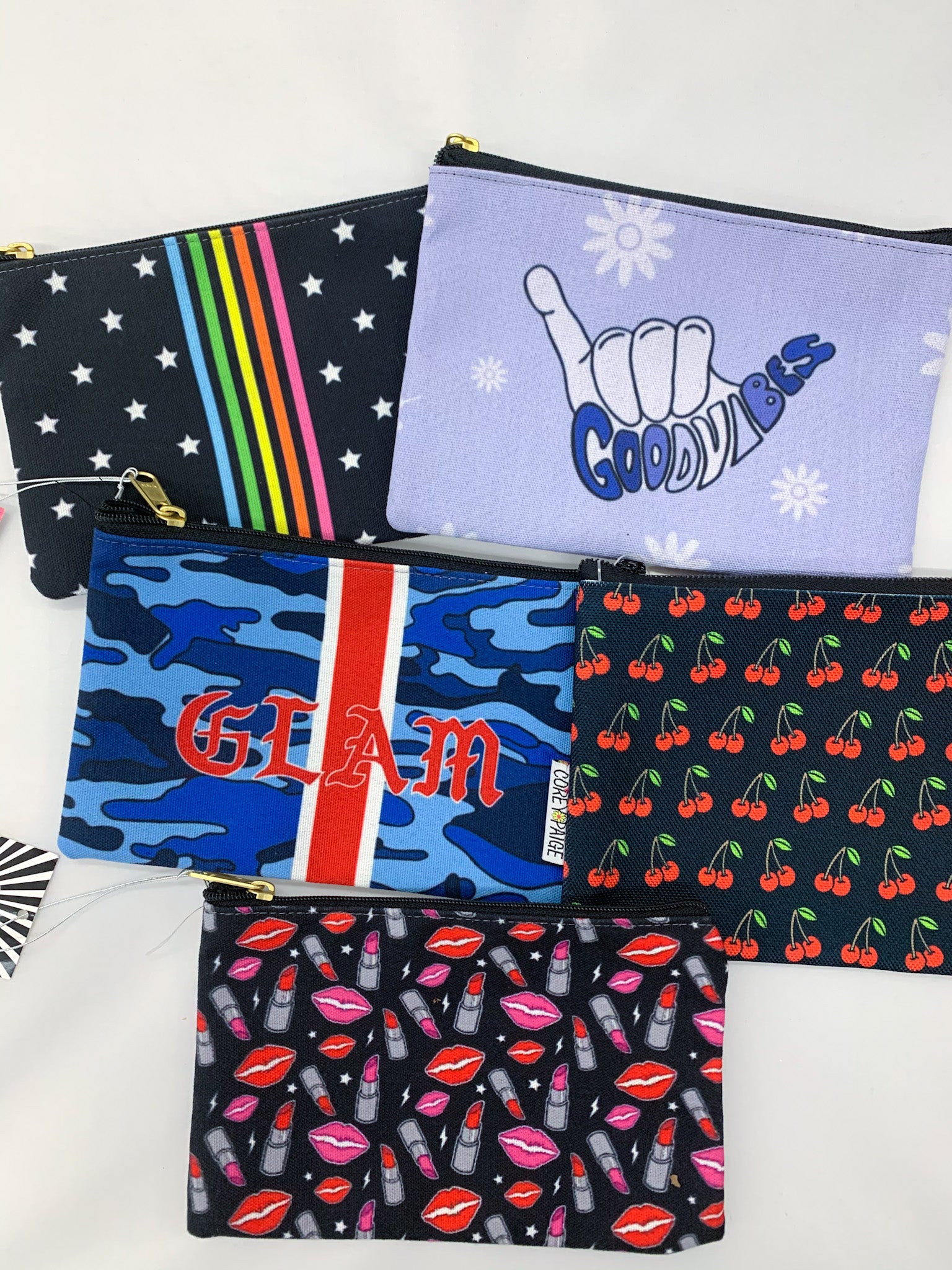 Good Vibes Hand Small Accessory Pouch