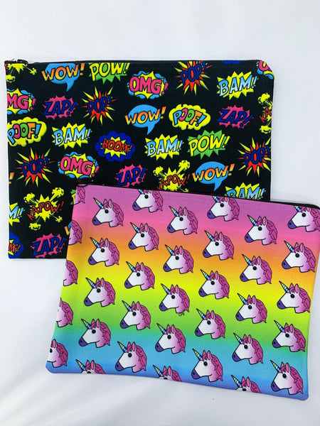 Unicorn Rainbow Ombre Accessory Pouch