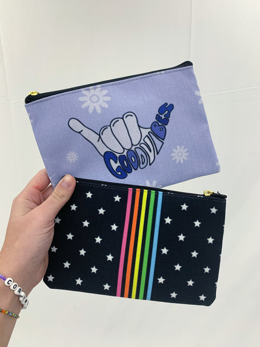 Good Vibes Hand Small Accessory Pouch