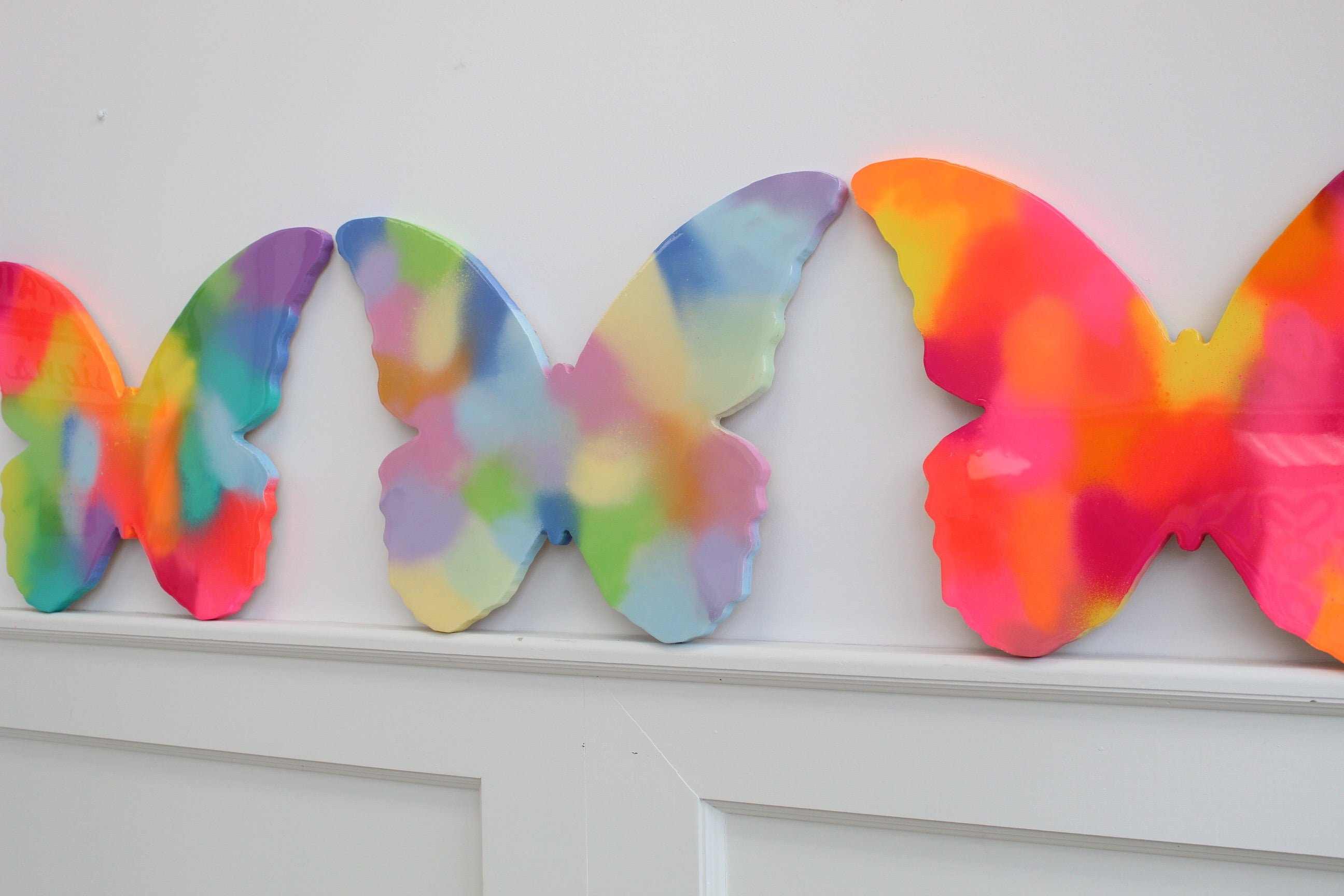 Rainbow Gradient Butterfly Painting