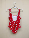 White Stars Red One-Piece Swimsuit