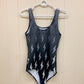Gray Ombre Lightning Bolts One-Piece Swimsuit