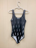 Load image into Gallery viewer, Gray Ombre Lightning Bolts One-Piece Swimsuit
