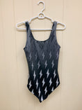 Load image into Gallery viewer, Gray Ombre Lightning Bolts One-Piece Swimsuit
