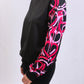 Pink Electric Love Black Crew Neck Sweatshirt