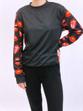 Tongues Out Sleeves Crew Neck Sweatshirt