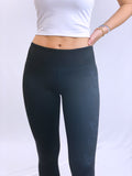 Gray Side Butterflies Pattern Black Leggings