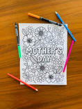 Load image into Gallery viewer, Mother's Day Flowers Coloring Sheet

