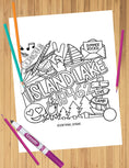 Load image into Gallery viewer, Camp Collage Coloring Sheets
