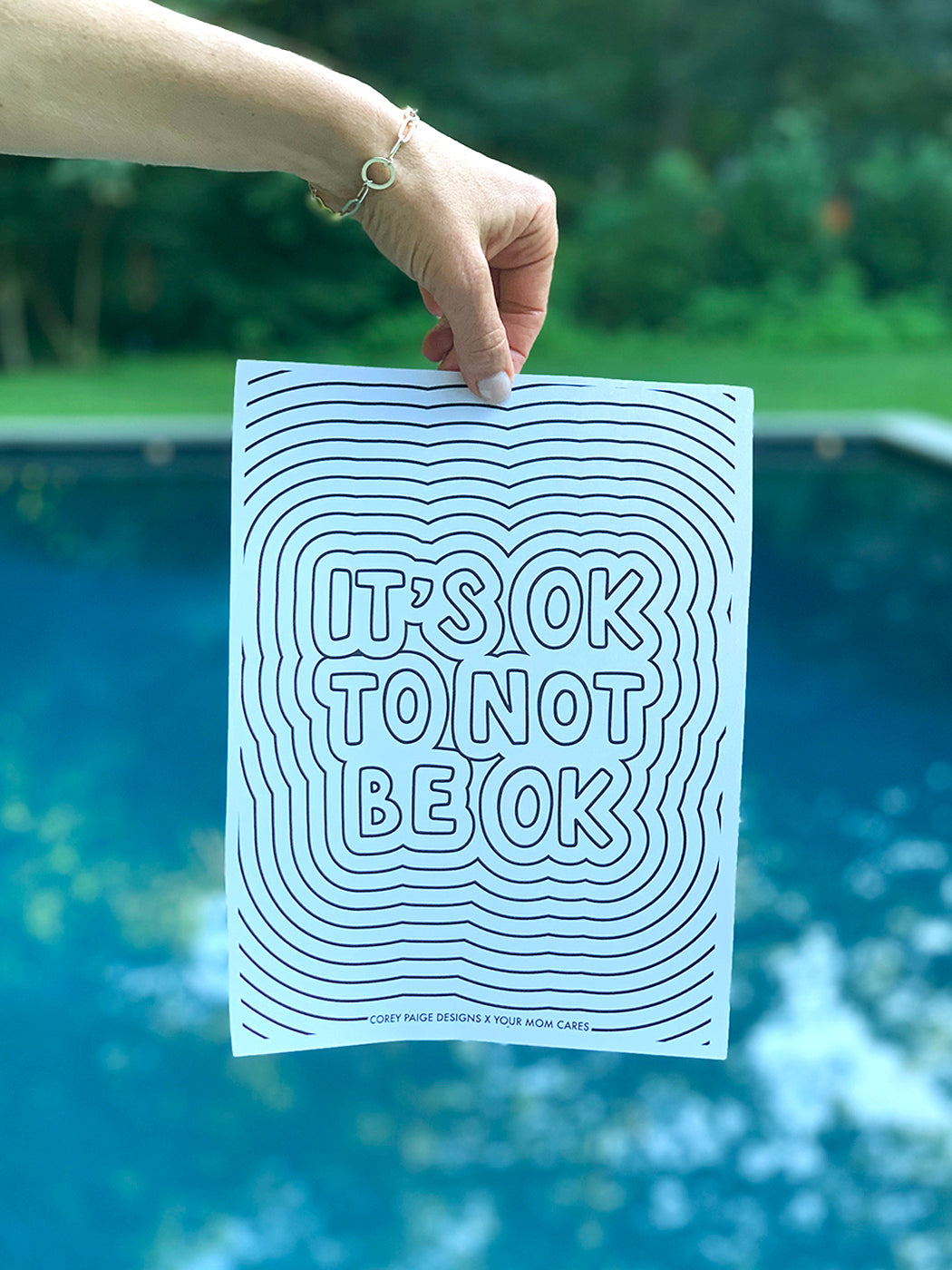 It's Ok To Not Be Ok Coloring Sheet