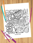 Load image into Gallery viewer, Camp Collage Coloring Sheets
