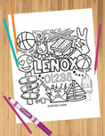 Load image into Gallery viewer, Camp Collage Coloring Sheets
