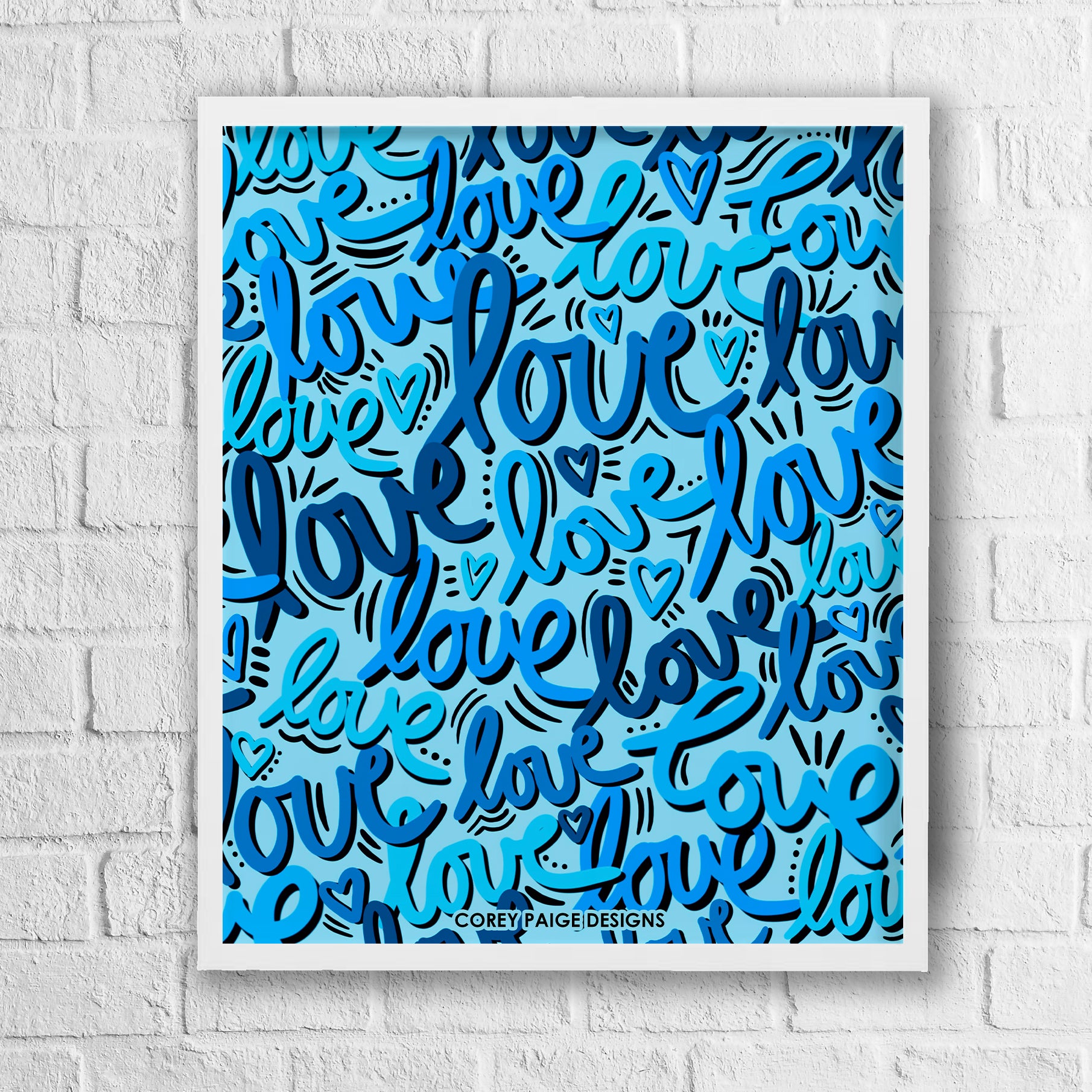 Graffiti Love Framed Print