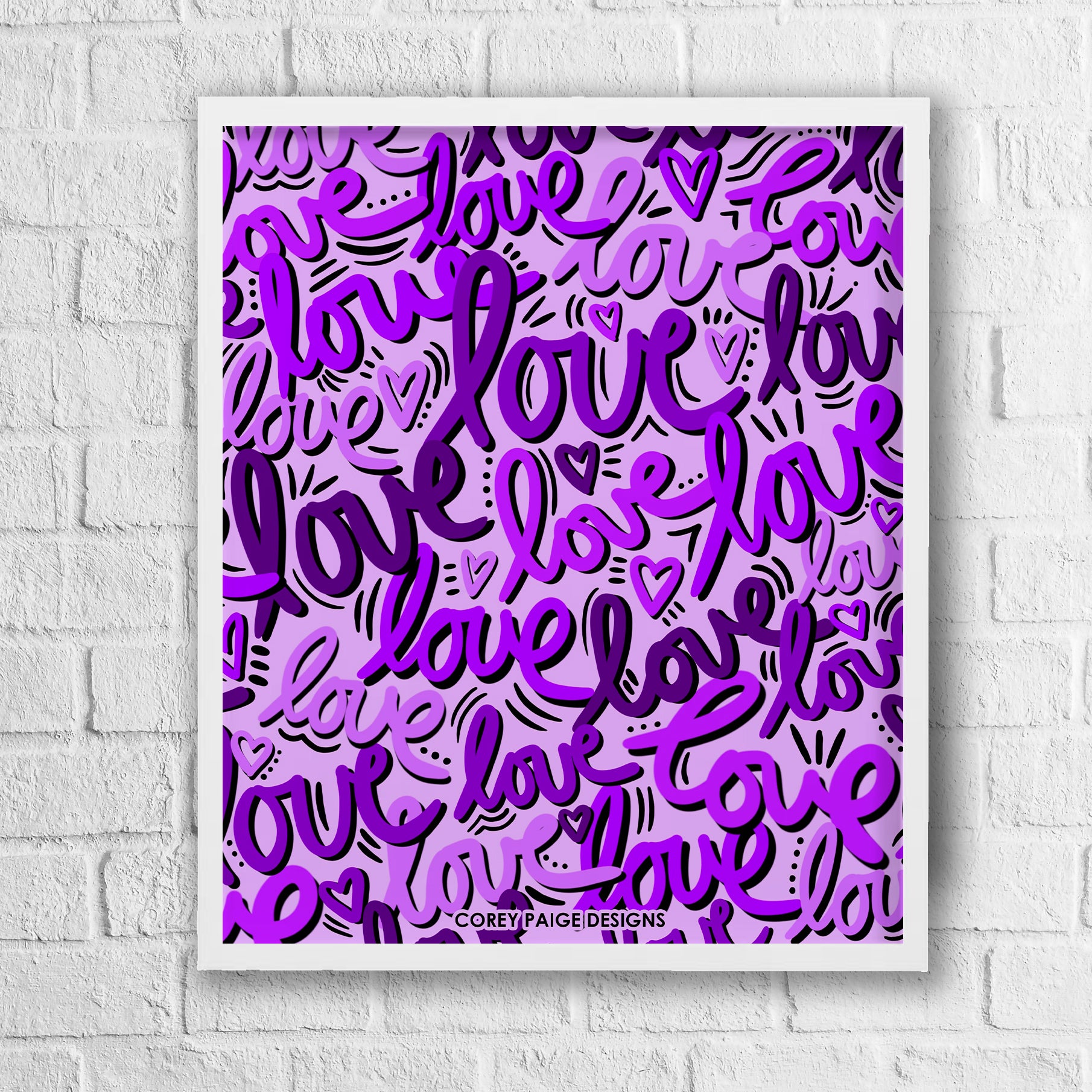 Graffiti Love Framed Print