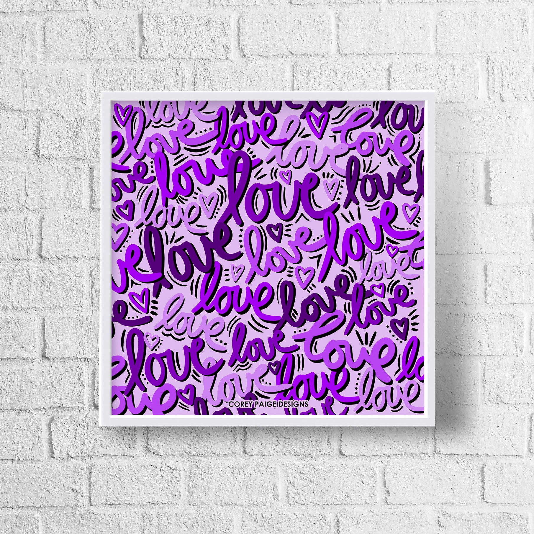 Graffiti Love Framed Print